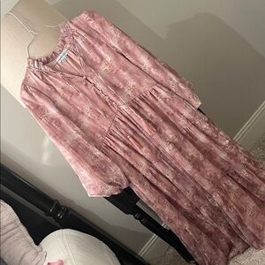 Lena & Lou Elegant Pink Maxi Dress